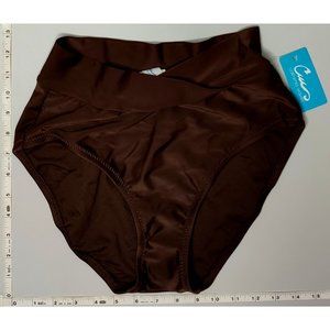 NWT California Waves High Waist Brown bikini bottom